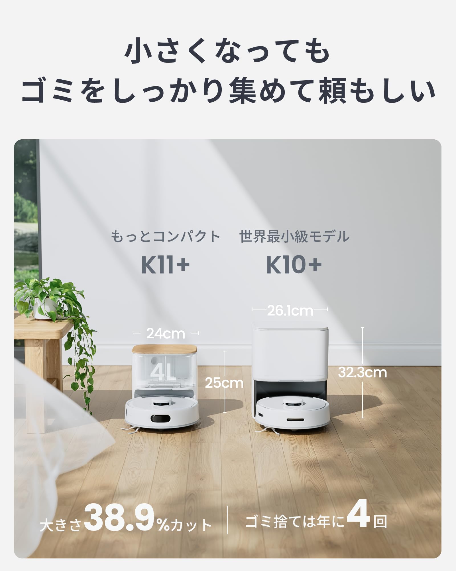 Amazon | 【セット販売】【超小型】SwitchBot ロボット掃除機 K11+